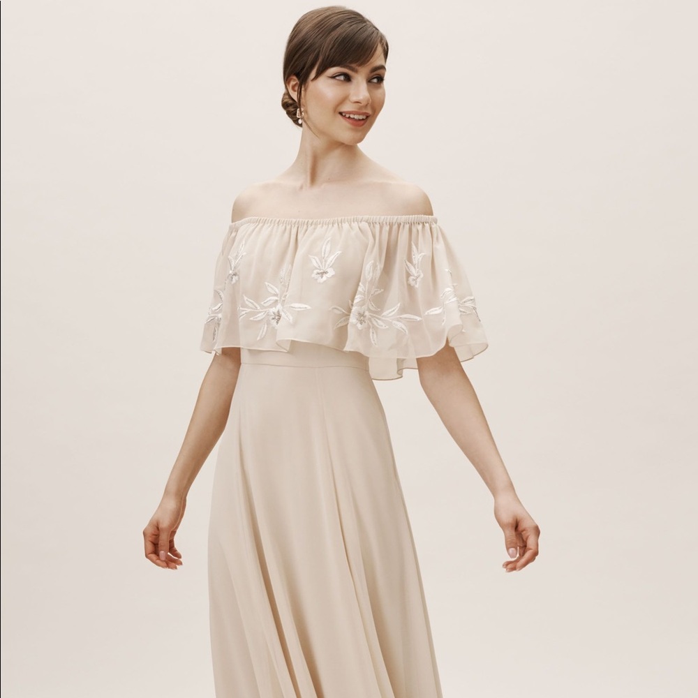 NEVER WORN BHLDN Brittany Dress - Oyster Color